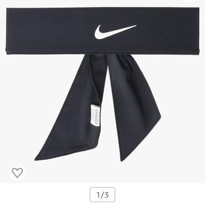🪐Blue and white Nike tie headband🪐